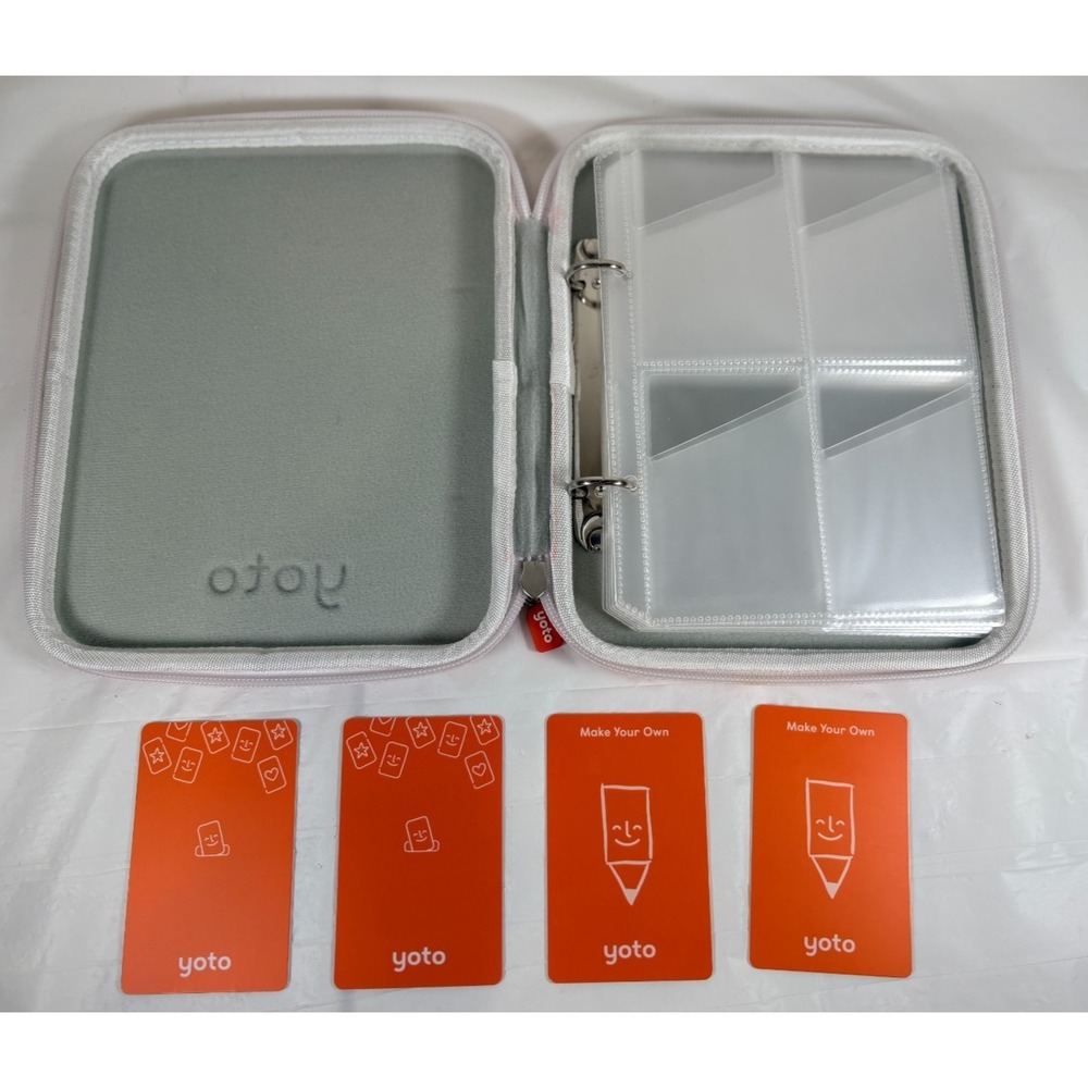YOTO Card Case for Yoto Audio Cards Fruit Punch Orange w/ 4 Make Your Own Cards